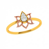 Floral Craft Petals Bloom Aesthetic 14 KT Yellow Gold Ring