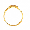 Triangle Frame Stone Studded Impeccably Designed Modern 14KT Gold Ring