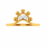 Stone Studded Modern Designed 14KT Womenâ€™s Gold Ring