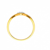 Stone Studded Modern Designed 14KT Womenâ€™s Gold Ring