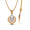 14KT (585) Yellow Gold and Diamond Pendant for Women