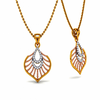 14KT (585) Yellow Gold and Diamond Pendant for Women