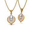 14KT (585) Yellow Gold and Diamond Pendant for Women