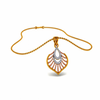 14KT (585) Yellow Gold and Diamond Pendant for Women