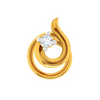 14KT Stone Studded Designer Gold Nose Pin