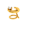 14KT Impeccably Designed Stone Studded Gold Nose Pin For You