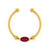 14K Classic Pink Stone Clip-On Nose Ring