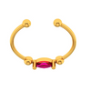 14K Classic Pink Stone Clip-On Nose Ring