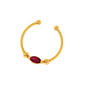 14K Classic Pink Stone Clip-On Nose Ring