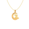 Elegant Yellow 14K Gold Pendant with Classy Diamonds