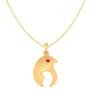 Birdie Red Stone 14K Gold Pendant