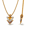 14KT (585) Yellow Gold and Diamond Pendant for Women