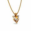 14KT (585) Yellow Gold and Diamond Pendant for Women