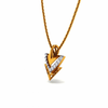 14KT (585) Yellow Gold and Diamond Pendant for Women