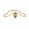 14KT (585) Yellow Gold and Diamond Pendant for Women