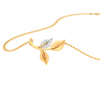 Petal Motif 14K Gold Pendant