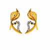 14KT (585) Yellow Gold and Diamond Earrings for Women