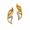 14KT (585) Yellow Gold and Diamond Earrings for Women