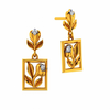 14KT (585) Yellow Gold and Diamond Earrings for Women