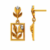 14KT (585) Yellow Gold and Diamond Earrings for Women