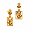 14KT (585) Yellow Gold and Diamond Earrings for Women