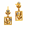 14KT (585) Yellow Gold and Diamond Earrings for Women