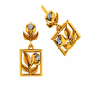 14KT (585) Yellow Gold and Diamond Earrings for Women