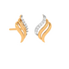 14KT Diamond Studded Gold Earring Design For Daily Use