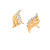 14KT Diamond Studded Gold Earring Design For Daily Use