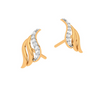 14KT Diamond Studded Gold Earring Design For Daily Use