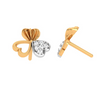 14KT Exclusive Gold Earring Design With Stone for Every Purpose