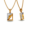 14KT (585) Yellow Gold and Diamond Pendant for Women