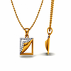 14KT (585) Yellow Gold and Diamond Pendant for Women