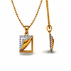 14KT (585) Yellow Gold and Diamond Pendant for Women