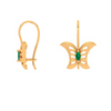 Beguiling Butterfly Pattern Gold Earrings 