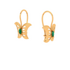 Beguiling Butterfly Pattern Gold Earrings 