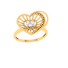 Heart Shaped Unique Gold Rings For Women 