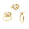 Heart Shaped Unique Gold Rings For Women 