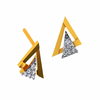 14KT (585) Yellow Gold and Diamond Earrings for Women