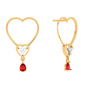 Heart Themed Latest Design Of Gold Earrings