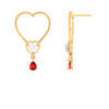 Heart Themed Latest Design Of Gold Earrings