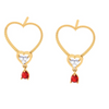 Heart Themed Latest Design Of Gold Earrings