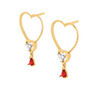 Heart Themed Latest Design Of Gold Earrings