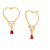 Heart Themed Latest Design Of Gold Earrings