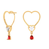 Heart Themed Latest Design Of Gold Earrings