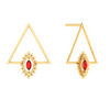 Triangle Shaped Gold Earring Design For You