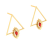 Triangle Shaped Gold Earring Design For You