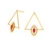 Triangle Shaped Gold Earring Design For You