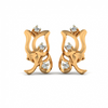 14KT (585) Yellow Gold Stud Earrings for Women