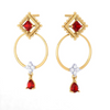 Round Shaped Gold Earrings Design To Wear Daily